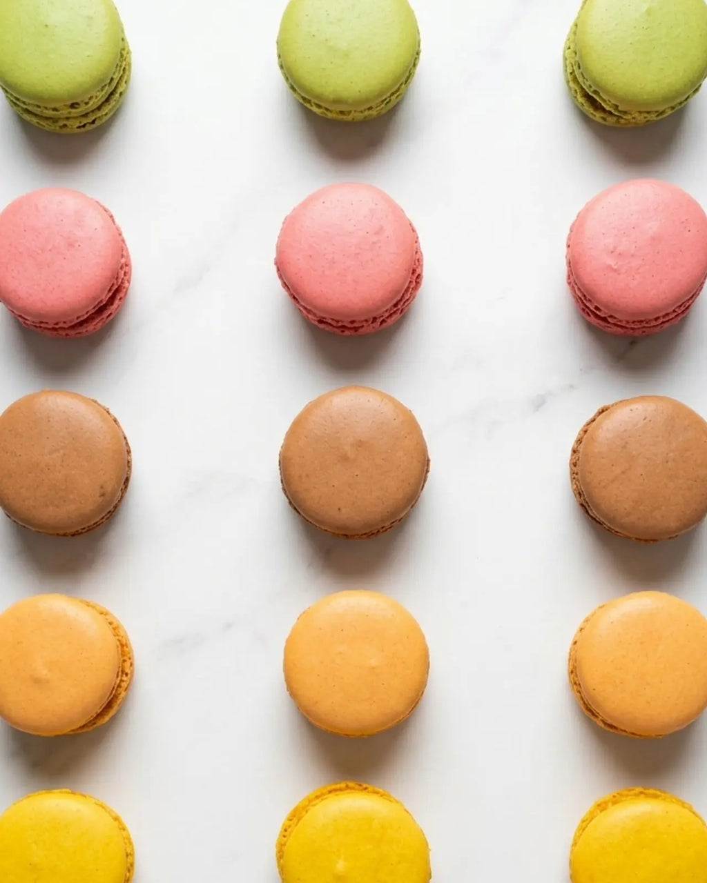 Macarons gourmet de colores hechos con harina de almendra para catering y eventos premium.