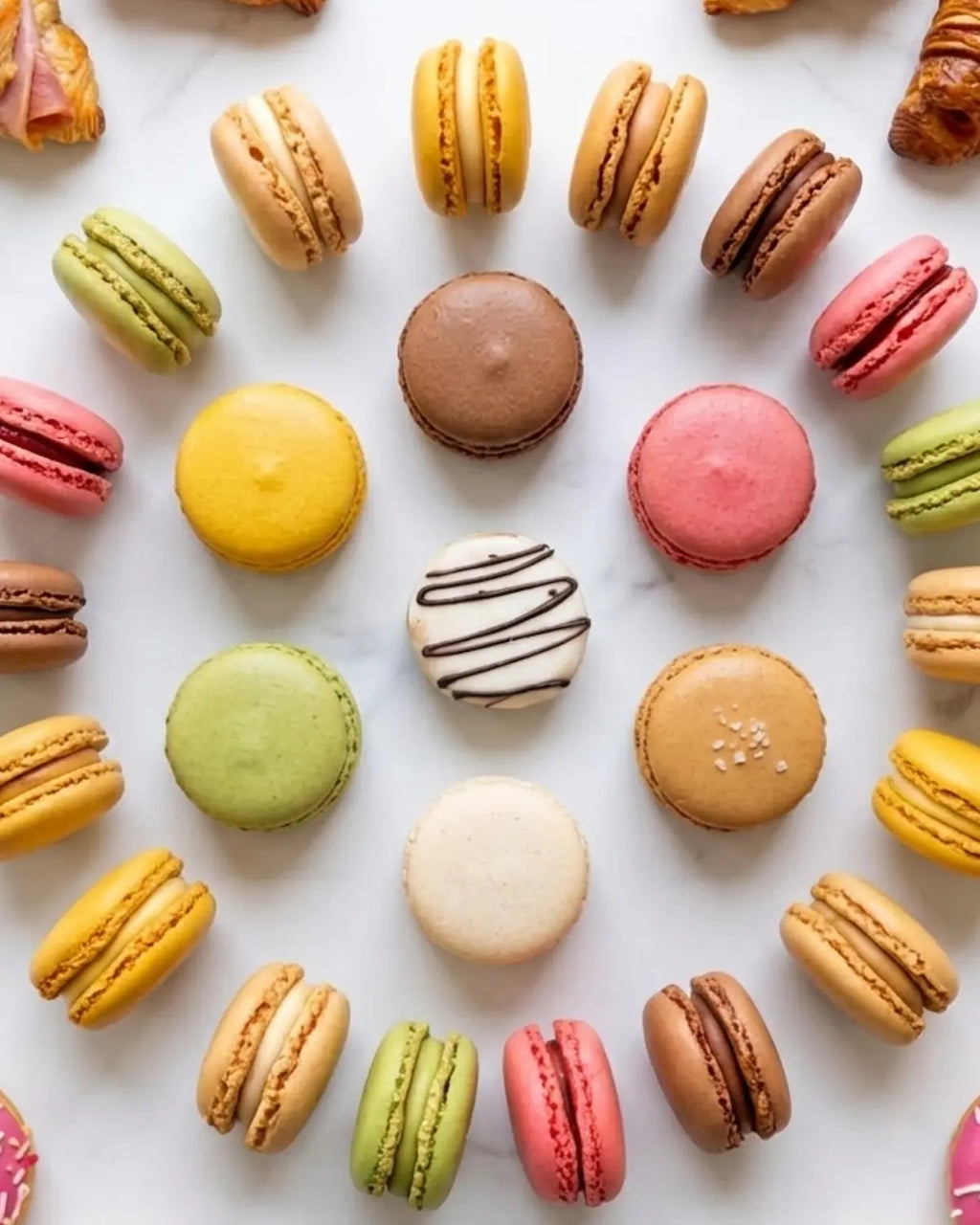 Surtido de macarons de cóctel, repostería fina para celebraciones y fiestas en Santiago.
